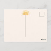 Zon-thema Baby shower Dank u Briefkaart (Achterkant)