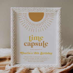 Zon Tijd Capsule Teken Zon Verjaardag