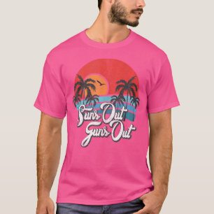 Zon Uit Geweren Uit Workout Spier Gym T-shirt
