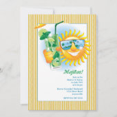 Zon-uitnodiging glimlachen kaart (Voorkant)