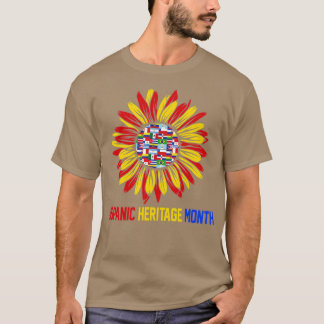 Zon van de Latijns-Amerikaanse Landen met een heis T-shirt