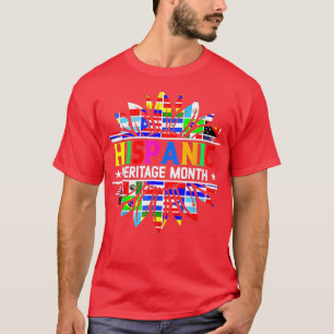 Zon van de Latijns-Amerikaanse Landen met een heis T-shirt