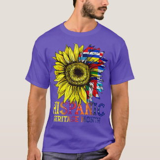 Zon van de Latijns-Amerikaanse Landen met een heis T-shirt