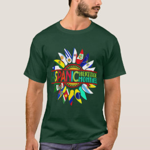 Zon van de Latijns-Amerikaanse Landen met een heis T-shirt