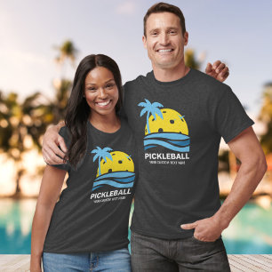 Zon van de Palm van Pickleball de Tropische Uw T-shirt