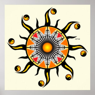 Zon van een mandje poster