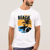 Zon van een strand |  grappige surfer Summer T-shirt (Voorkant)