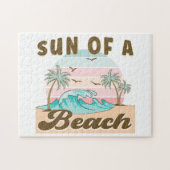 Zon van een strand legpuzzel (Horizontaal)