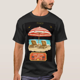 zon verbrandt zomer strand  t-shirt