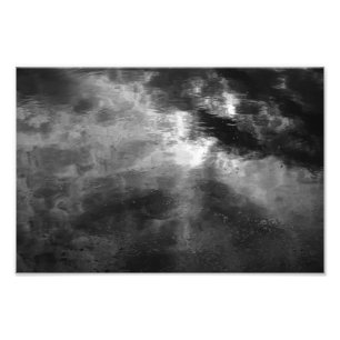 Zon, wolken, water en eendenkroos foto afdruk