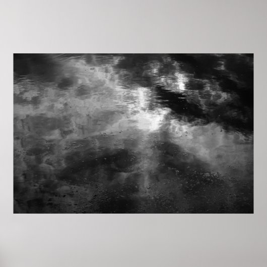 Zon, wolken, water en eendenkroos. poster (Voorkant)