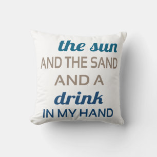 Zon Zand Drinken Kussen