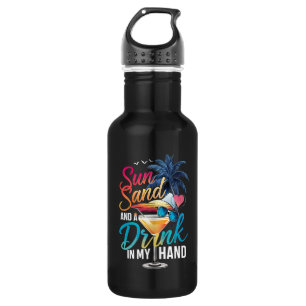 Zon Zand en een Drankje in Mijn Hand Strand Cruise Waterfles