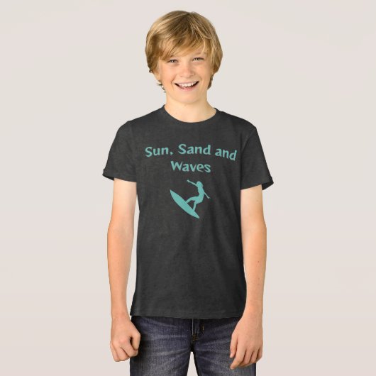 Zon, zand en golven T-shirt (Voorkant volledig)