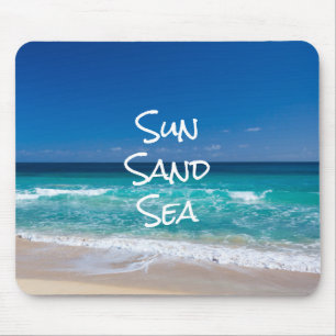 Zon Zand Zee Tropisch Strand Turquoise Water Muismat