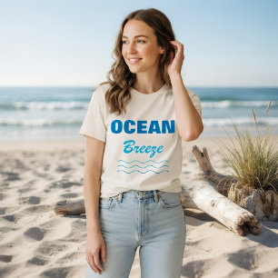 Zon Zand Zee Zomer T-Shirt Minimaal Strand Grafisc
