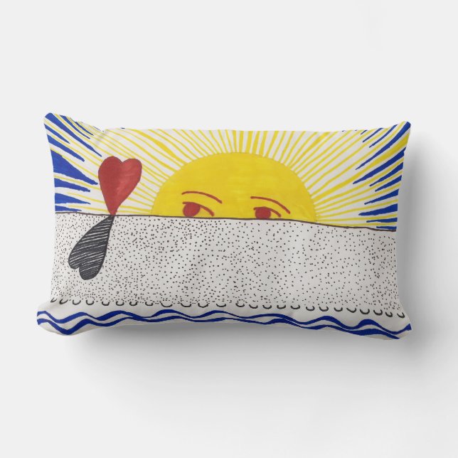 Zon, Zee, liefde Kussen (Voorkant)