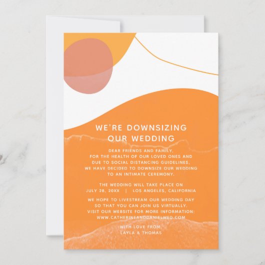 Zon Zee Strand Foto We Maken Onze Trouwdatum Klein Aankondiging (Voorkant)