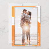 Zon Zee Zand Foto We Maken Onze Trouw Kleinere Omv Aankondiging (Achterkant)