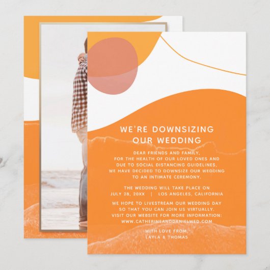 Zon Zee Zand Foto We Maken Onze Trouw Kleinere Omv Aankondiging (Voorkant / Achterkant)