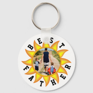 Zon Zomer BESTE vaderdag Sleutelhanger