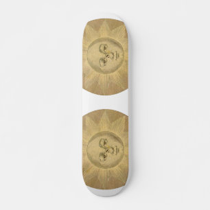 Zon - ZonneDetail van Antiek Kaart rond 1780 Skateboard