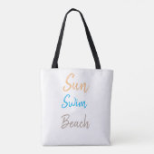 Zon zwemmen strand minimaal draagtas (Achterkant)