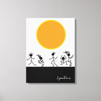 Zonaanbidders Uitgerekt Canvas Print