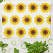 Zonbloemen keukenhanddoek (Gevouwen)