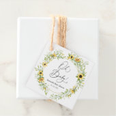 Zonbloemen Oh baby Bedankjes Labels (In situ)