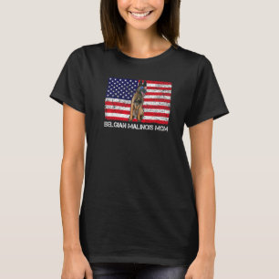 Zonbrillen Belgische Malinois Mam Flag American Ve T-shirt