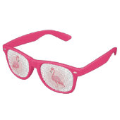 Zonbrillen van roze Flamingo Cute Retro Party Zonnebril (Gekanteld)