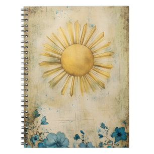 Zonburst muurdecoratie. notitieboek