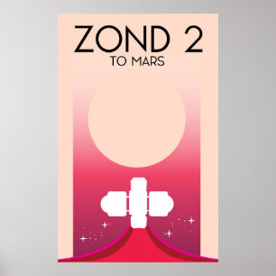 Zond 2 ruimtekunst. poster