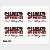 Zondaar maar vergeven rechthoekige sticker (Vel)