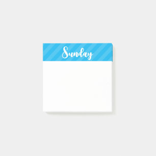Zondag - Blauw - Dagen van de Week - Post It Notes