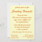  zondag Brunch Healthy Breakfast Party Kaart (Achterkant)