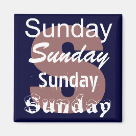 Zondag Dag van de Week Magneet