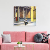 zondag | Edward Hopper | Canvas Afdruk (Insitu (Woonkamer))