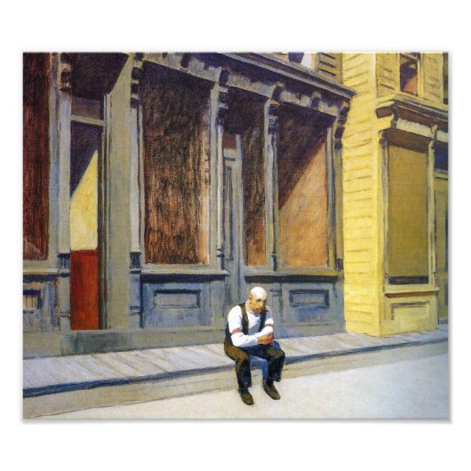 zondag | Edward Hopper | Foto Afdruk (Voorkant)