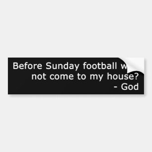Zondag Football Bumpersticker