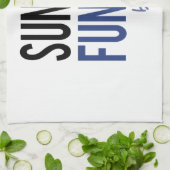 Zondag Fun Dag Stranden Theedoek (Gevouwen)