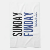 Zondag Fun Dag Stranden Theedoek (Verticaal)