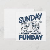 Zondag Fun Golf Grappige Golfende Golfers Retro Kaart (Voorkant / Achterkant)