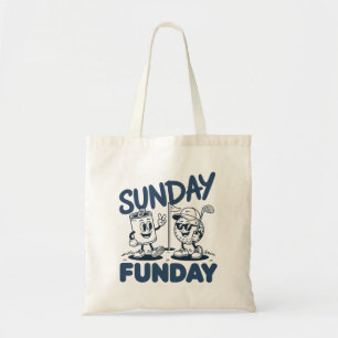 Zondag Fun Golf Grappige Golfende Golfers Retro Tote Bag
