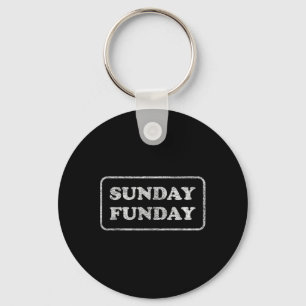Zondag Funday Brunch Voetbal Sport Bbq Sleutelhanger