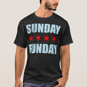 Zondag Funday Chicago Vlag T-shirt