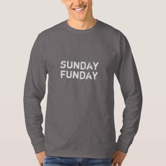 Zondag Funday Crew Long hoes T-shirt (Voorkant)