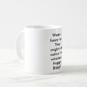 Zondag-ga-aan-vergaderend pet koffiemok (Voorkant links)