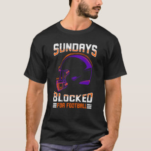 Zondag geblokkeerd voor Football Amerikaan voor ma T-shirt
